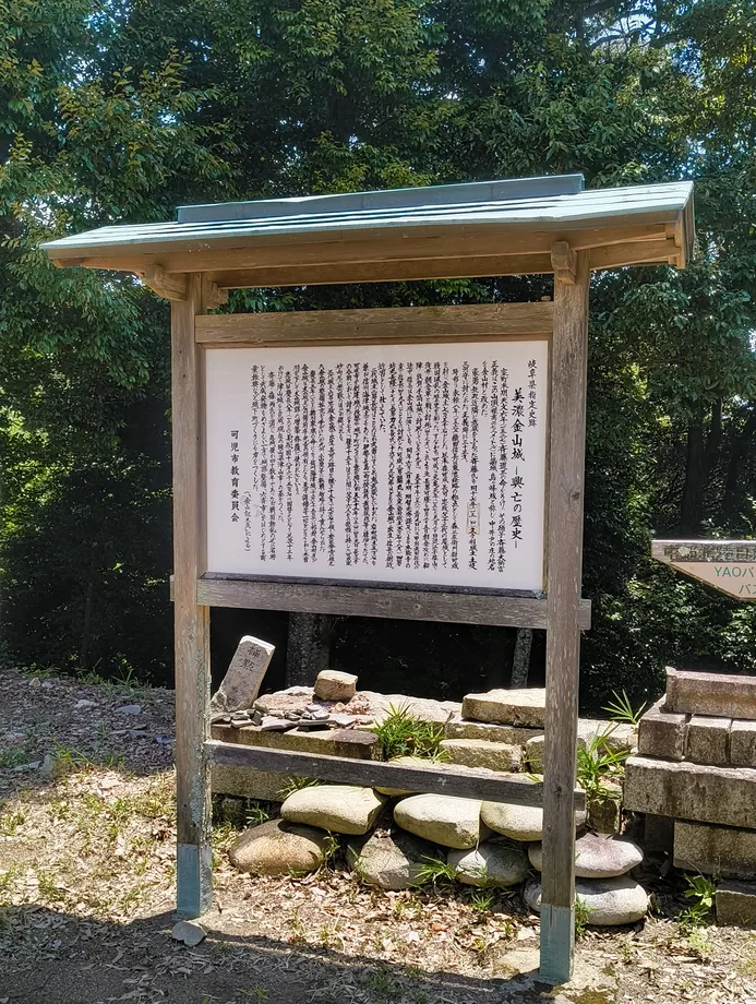 美濃金山城の説明看板