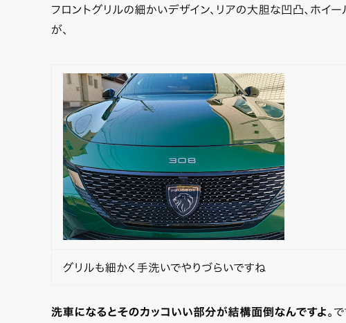 移行後の記事例スクリーンショット。画像が小さい