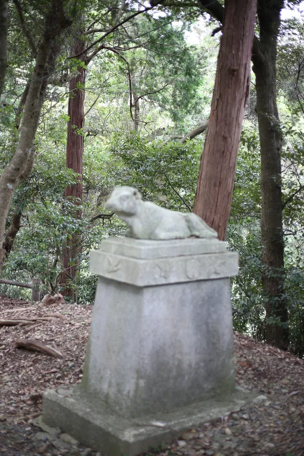 高天神社の狛犬。犬には見えない