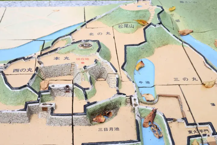 横須賀城のジオラマ