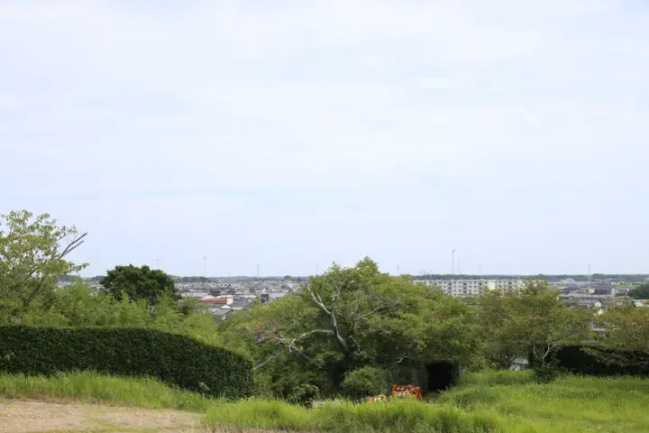 城からの街の景色